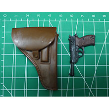 1:6 Scale German WWII P38 Pistol and Brown Holster
